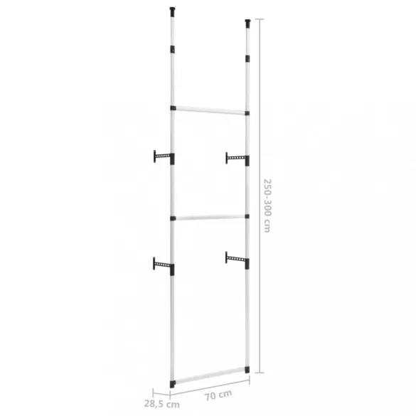 alumínium teleszkópos szekrényrendszer rudakkal