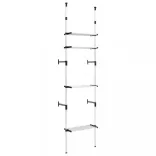 alumínium teleszkópos szekrényrendszer polcokkal