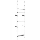 alumínium teleszkópos szekrényrendszer rudakkal és polccal