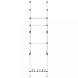 alumínium teleszkópos szekrényrendszer rudakkal és polccal