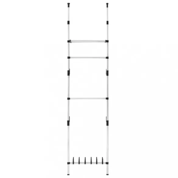 alumínium teleszkópos szekrényrendszer rudakkal és polccal