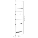 alumínium teleszkópos szekrényrendszer rudakkal és polccal