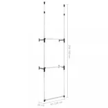 alumínium teleszkópos szekrényrendszer rudakkal