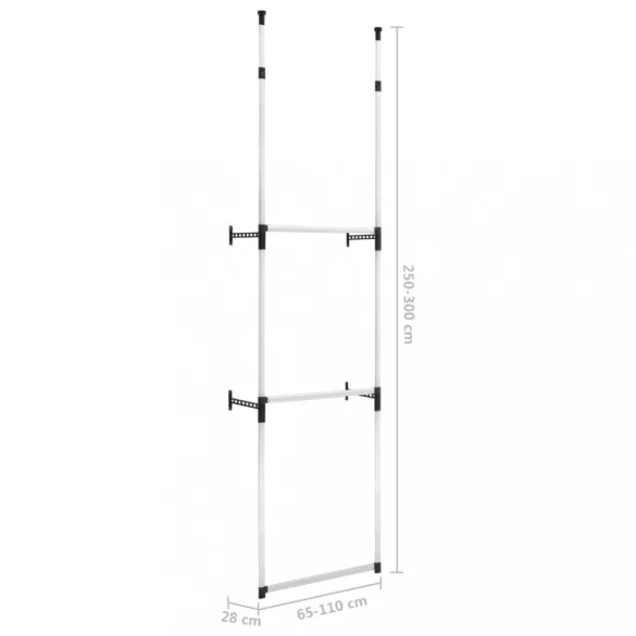 alumínium teleszkópos szekrényrendszer rudakkal
