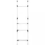 alumínium teleszkópos szekrényrendszer rudakkal és polccal