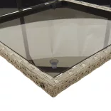 11 részes szürke polyrattan kerti ülőgarnitúra párnákkal