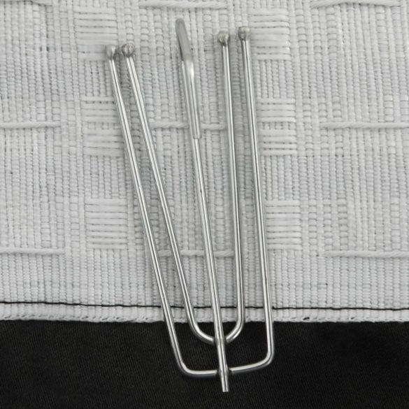 2 db fekete vászonhatású sötétítőfüggöny kampókkal 290 x 245 cm