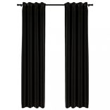 2 db antracitszürke, vászonhatású sötétítőfüggöny 140 x 225 cm