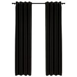 2 db antracitszürke, vászonhatású sötétítőfüggöny 140 x 245 cm