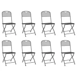 9 részes antracitszürke fémháló kerti étkezőgarnitúra