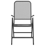 9 részes antracitszürke fémháló kerti étkezőgarnitúra