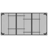 9 részes antracitszürke fémháló kerti étkezőgarnitúra