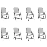 9 részes antracitszürke fémháló kerti étkezőgarnitúra