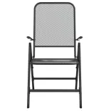 9 részes antracitszürke fémháló kerti étkezőgarnitúra