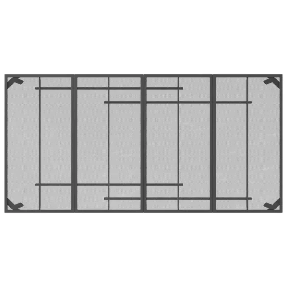 9 részes antracitszürke fémháló kerti étkezőgarnitúra