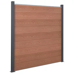 barna WPC kerítéspanelszett 180 x 186 cm