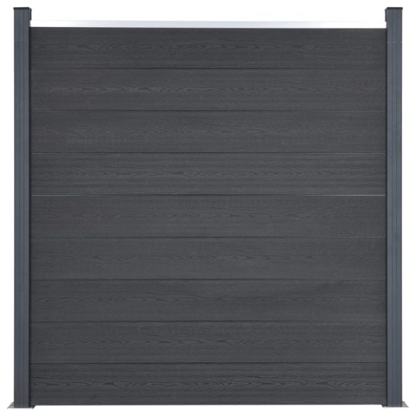szürke WPC kerítéspanelszett 526 x 186 cm