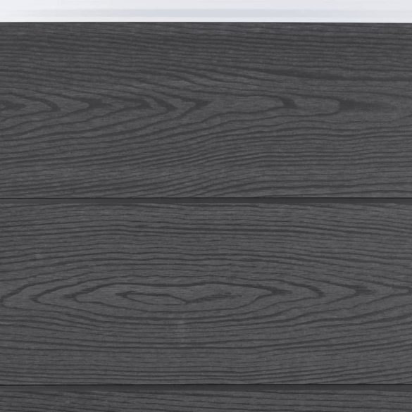 szürke WPC kerítéspanelszett 526 x 186 cm