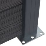 szürke WPC kerítéspanelszett 526 x 186 cm