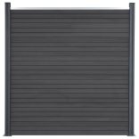 szürke WPC kerítéspanelszett 353 x 186 cm