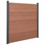 barna WPC kerítéspanelszett 872 x 186 cm