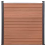 barna WPC kerítéspanelszett 872 x 186 cm