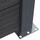 szürke WPC kerítéspanelszett 872 x 186 cm