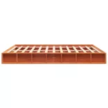 viaszbarna tömör fenyőfa ágy matrac nélkül 200 x 200 cm