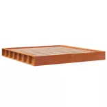 viaszbarna tömör fenyőfa ágy matrac nélkül 200 x 200 cm