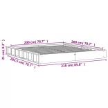 viaszbarna tömör fenyőfa ágy matrac nélkül 200 x 200 cm