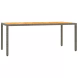 7 részes szürke polyrattan kerti étkezőgarnitúra párnával