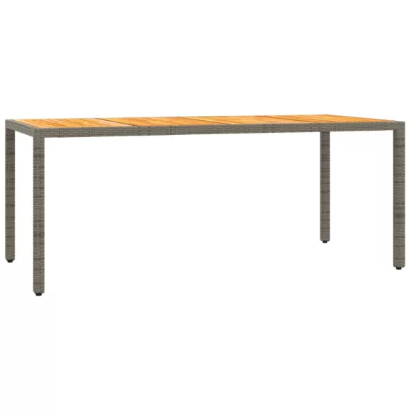 7 részes szürke polyrattan kerti étkezőgarnitúra párnával