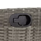 9 részes bézs polyrattan kerti étkezőgarnitúra párnákkal