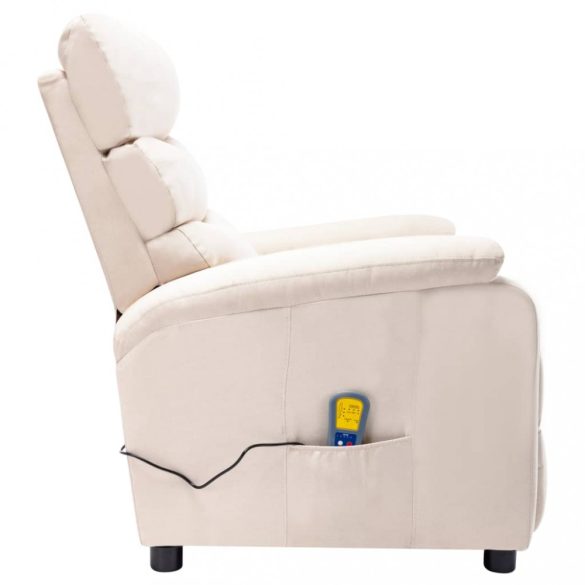 krémszínű szövet masszázsfotel