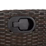 9 részes barna polyrattan kerti étkezőgarnitúra párnákkal