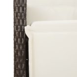 9-részes barna polyrattan kerti étkezőgarnitúra párnákkal