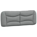 világosszürke szövet ágykeret LED-ekkel matrac nélkül Hvar 120x200cm