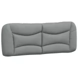 világosszürke szövet ágykeret LED-ekkel matrac nélkül Hvar 140x190cm