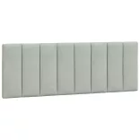 világosszürke bársony ágykeret LED-ekkel matrac nélkül Hanko 140 x 190 cm