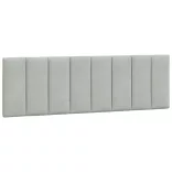 világosszürke bársony ágykeret LED-ekkel matrac nélkül Hanko 160 x 200 cm