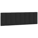 fekete bársony ágykeret LED-ekkel matrac nélkül Hanko 160 x 200 cm