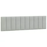 világosszürke bársony ágykeret LED-ekkel matrac nélkül Hanko 180 x 200 cm