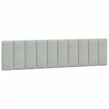 világosszürke bársony ágykeret LED-ekkel matrac nélkül Hanko 200 x 200 cm