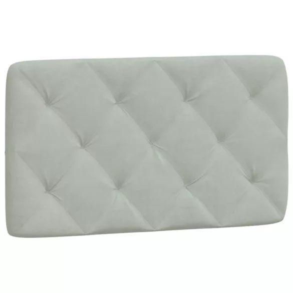 világosszürke bársony ágykeret LED-ekkel matrac nélkül 90 x 200 cm