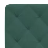 sötétzöld bársony ágykeret LED-ekkel matrac nélkül 120 x 200 cm
