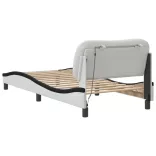 fehér és fekete ágykeret LED-ekkel matrac nélkül Hvar 90 x 200 cm