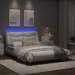 fehér ágykeret LED-ekkel matrac nélkül Hvar 120 x 200 cm