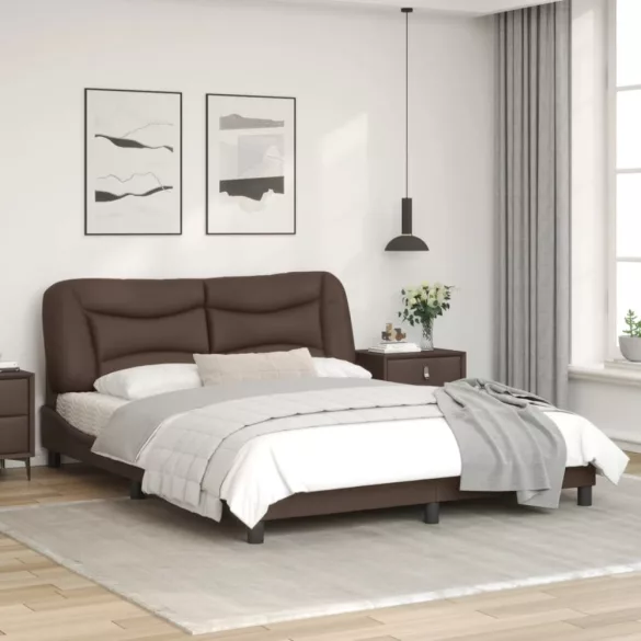 barna ágykeret LED-ekkel matrac nélkül Hvar 160 x 200 cm