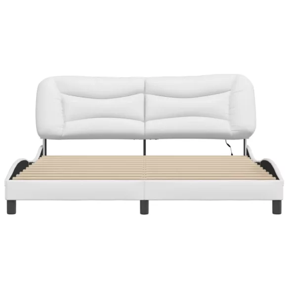 fehér ágykeret LED-ekkel matrac nélkül Hvar 180 x 200 cm