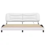 fehér ágykeret LED-ekkel matrac nélkül Hvar 200x200 cm